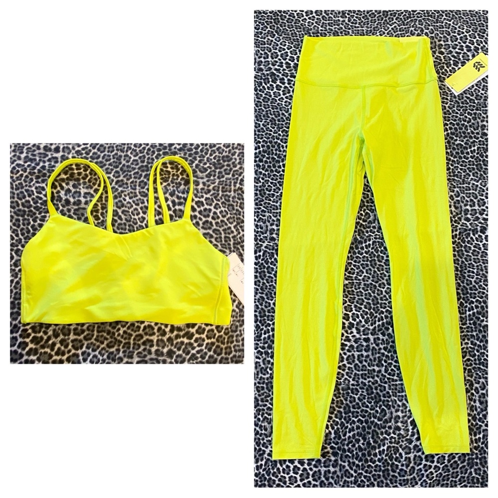 All In Motion Lime Green Leggings Sports Bra Ultra High Rise Everyday Soft NWT - Picture 2 of 15
